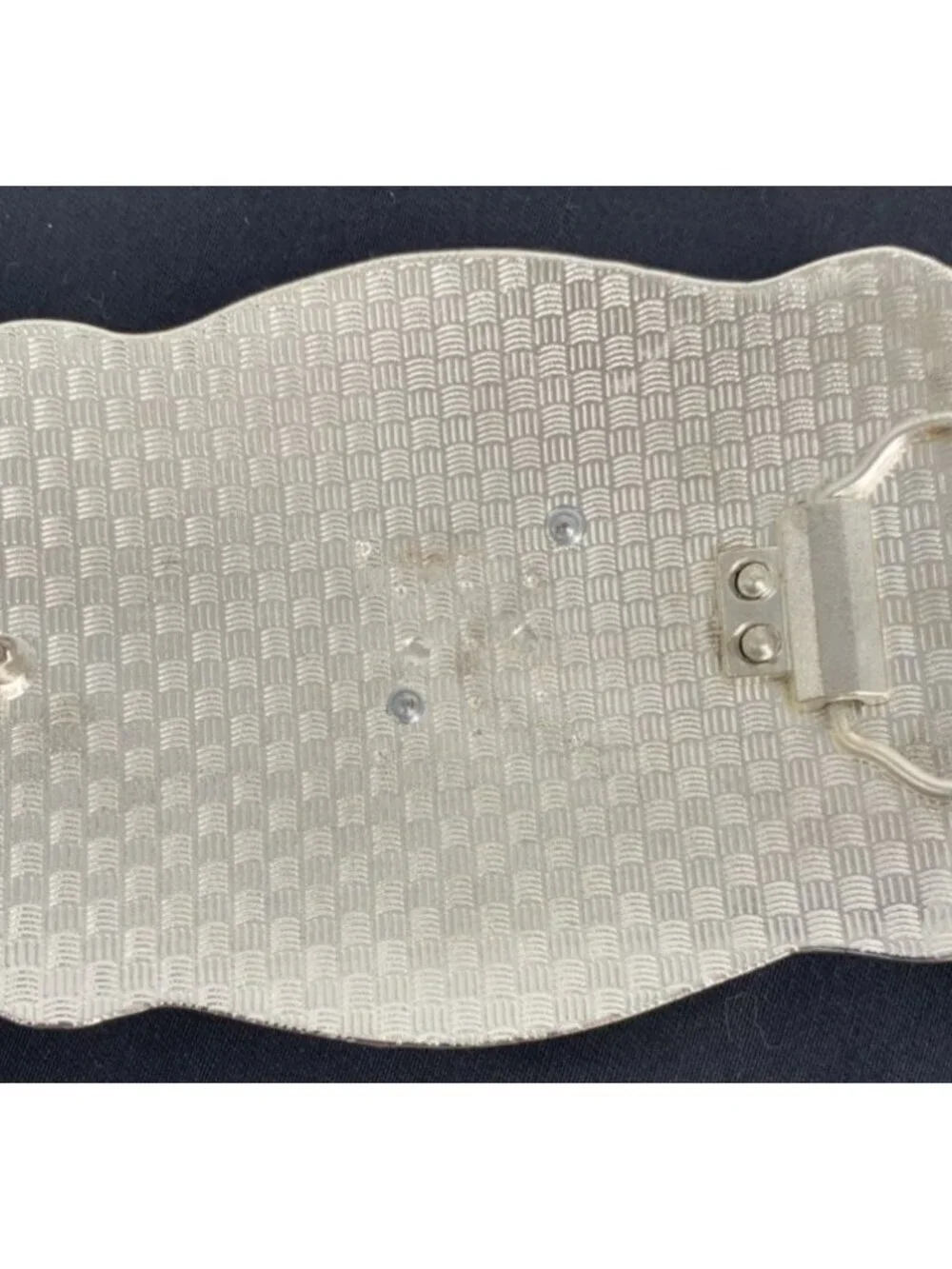 Montana Silversmiths Silverplate Initial B Silver Gold Boarder Buckle Large 5.5